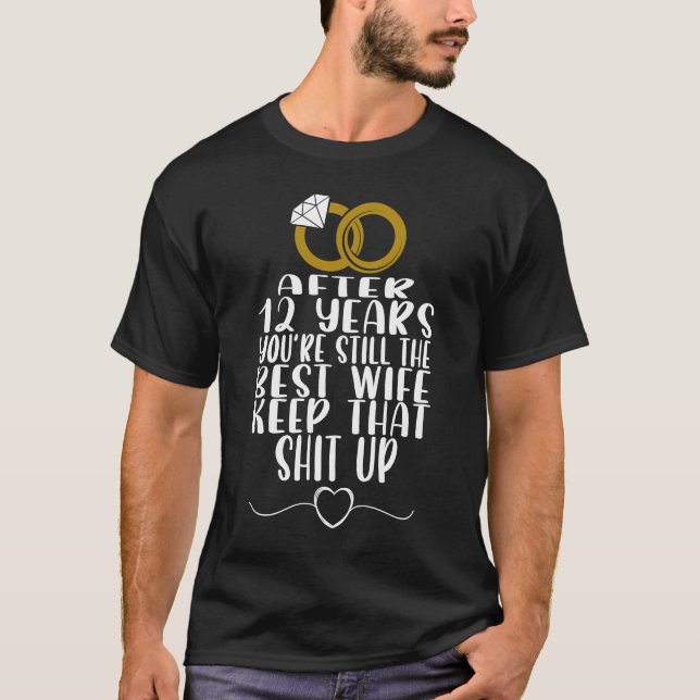 Camiseta Pareja Matrimonial Para Hombres 12 Años (Anverso)