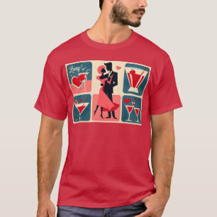 Camiseta Pareja moderna de baile de San Valentín de mediado