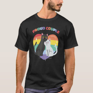Camiseta Pareja orgullosa gato Lgbt Gay Lesbiana Orgullo Ar