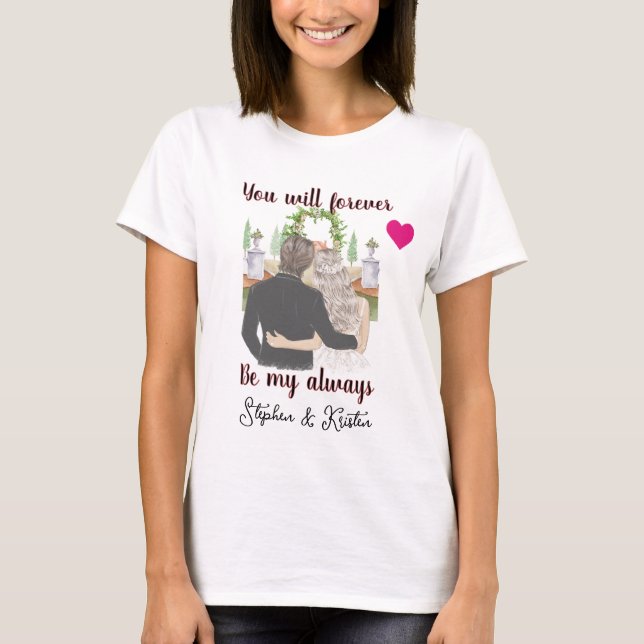 Camiseta Pareja para siempre aniversario boda (Anverso)