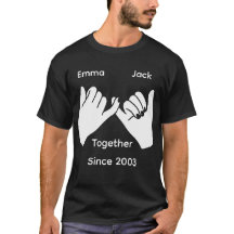 Pareja personalizada con nombres y año personaliza