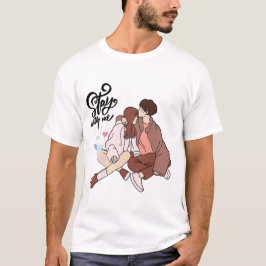 Camiseta pareja. quédate conmigo.