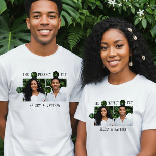 Camiseta Pareja recién casada pieza de rompecabezas foto aj