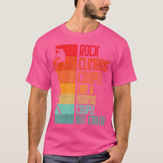 Camiseta Pareja Rock Escalando Belay Couple Rock Climbing C