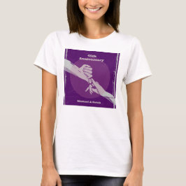 Camiseta Pareja romántica de aniversario personalizada con
