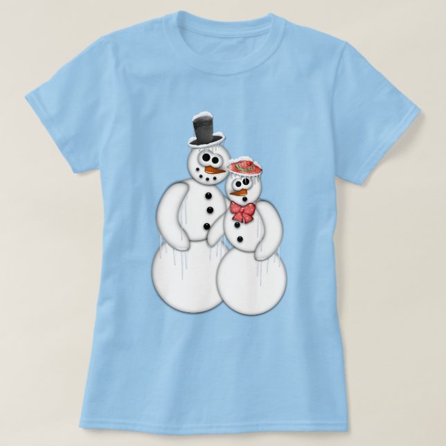Camiseta Pareja Snowman (Diseño del anverso)