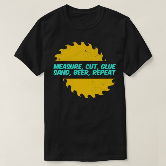 Camiseta Pareja Trabajadora De Madera Graciosa Medida De Ta (Diseño del anverso)
