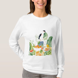 Camiseta Pareja vegetariana