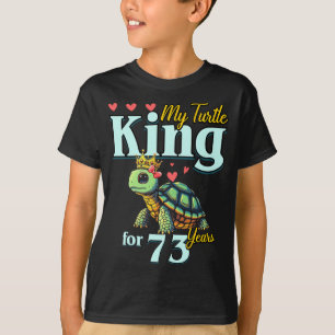 Camiseta Parejas 73º Aniversario de Boda Mi Rey Tortuga Fo