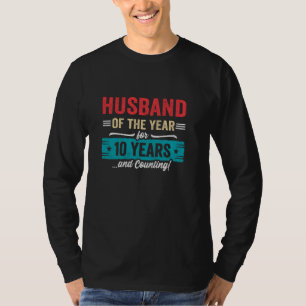 Camiseta Parejas Casadas 10 Años  Esposo 10º Aniversario de