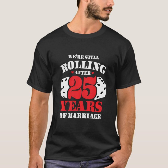 Camiseta Parejas Casadas 25 Años - Graciosa 25ª Boda Anni (Anverso)