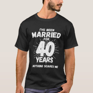Camiseta Parejas Casadas 40 Años - Gracioso 40° Boda Anni