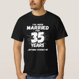 Camiseta Parejas casadas con 35 años de gracia 35 años