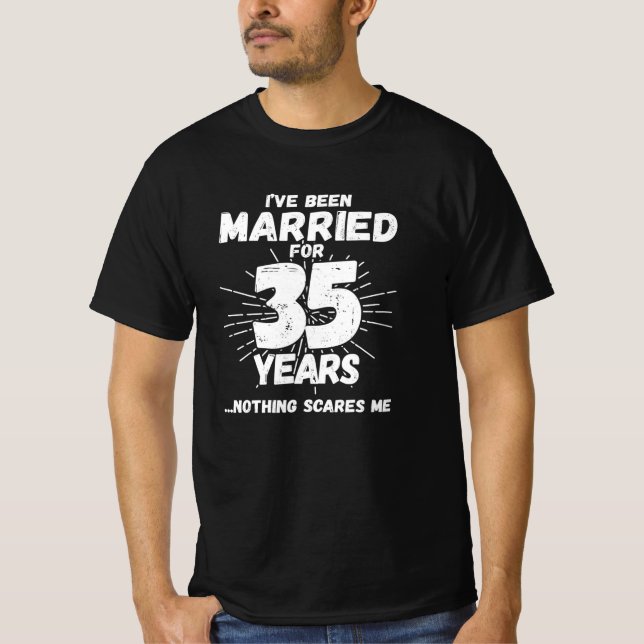 Camiseta Parejas casadas con 35 años de gracia 35 años (Anverso)