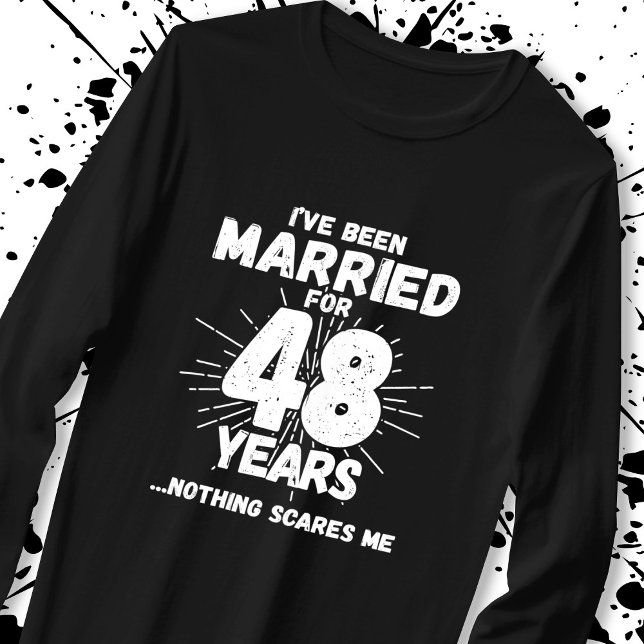 Camiseta Parejas casadas con 48 años de gracia 48 años (Subido por el creador)