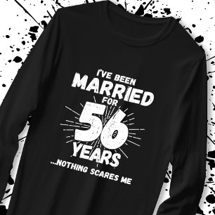 Camiseta Parejas casadas con 56 años de graciosos 56 años