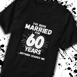 Camiseta Parejas casadas con 60 años de graciosos 60 años