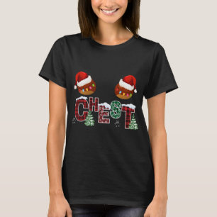 Camiseta Parejas coincidentes Chest Nuts Navidades divertid