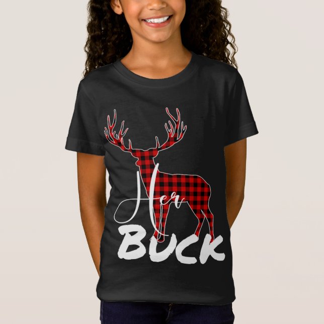 Camiseta Parejas coincidentes Navidades Pajamas Buffalo Pla (Anverso)