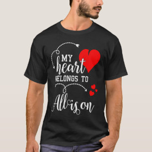 Camiseta Parejas coincidiendo mi corazón pertenecen a Allis