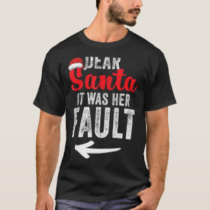 Camiseta Parejas cómicas que coinciden Navidades Sus y Sus