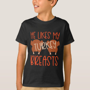 Camiseta Parejas De Acción De Gracias, Pechuga Turca, Le Gu