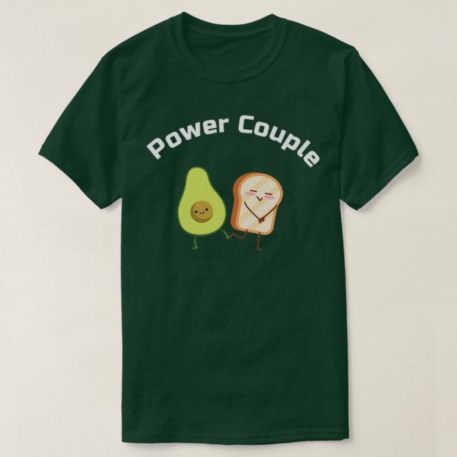 Camiseta Parejas de aguacate Power Couple (Diseño del anverso)