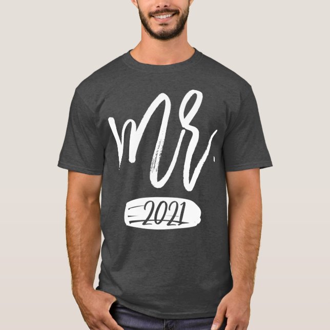 Camiseta Parejas de hombres a juego Sr y Sra Est 2021 Diver (Anverso)