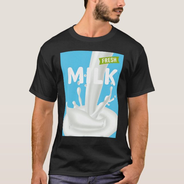Camiseta Parejas De Leche Vestimenta La Materia De Cereales (Anverso)