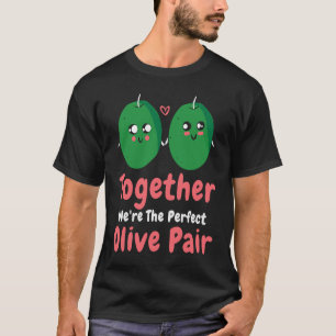 Camiseta Parejas de oliva el día de San Valentín con Romanc