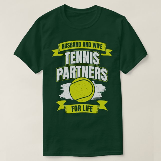 Camiseta Parejas De Tenis Esposa Y Esposa De Por Vida (Diseño del anverso)