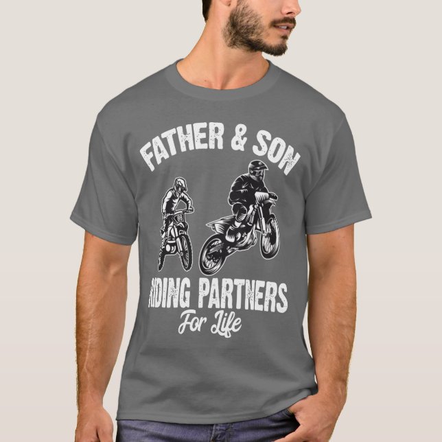 Camiseta Parejas De Viaje De Padre E Hijo Para Bicicleta De (Anverso)