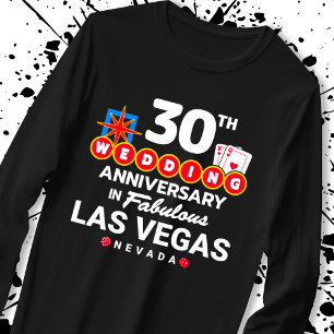 Camiseta Parejas del 30° aniversario de Boda Viaje Las Vega