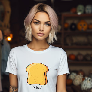 Camiseta Parejas del dúo de desayuno de Halloween me tostan