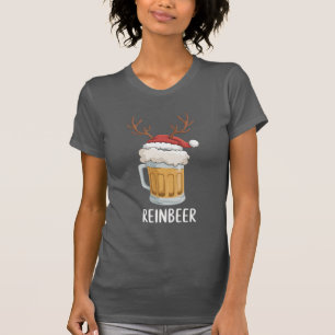 Camiseta Parejas divertidas Reinbeer Navidad coincidente Ho