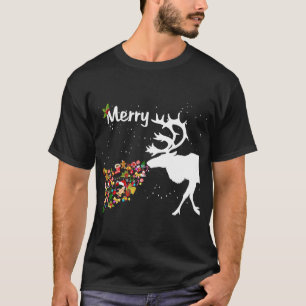 Camiseta Parejas enfermas renos mueren y Navidades feos hon