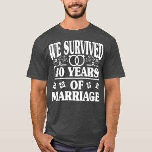 Camiseta Parejas Esposa Esposa 40° Aniversario del Boda