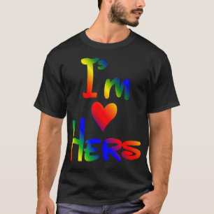 Camiseta Parejas LGBTQ Regalos Im Hers Mío Para Parejas