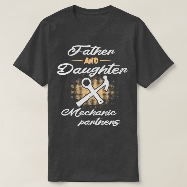 Camiseta Parejas mecánicas de padre e hija (Diseño del anverso)
