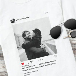 Camiseta Parejas modernas en Instagram Foto de la mejor par
