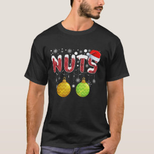 Camiseta Parejas navidades mastican nueces coincidentes con