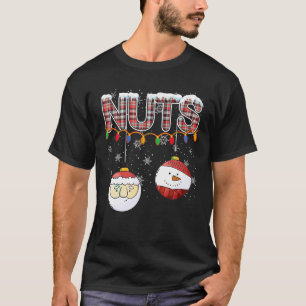 Camiseta Parejas navidades mastican nueces coincidentes con