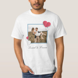 Camiseta Parejas personalizados Nombre de foto Texto person