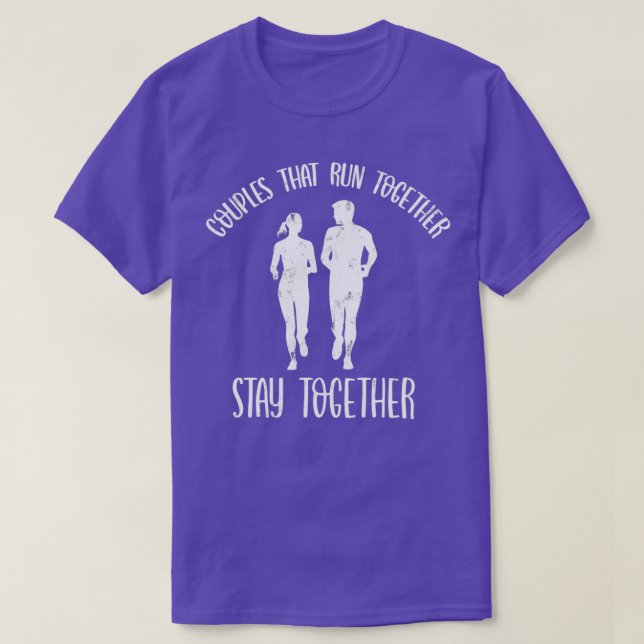 Camiseta Parejas que corren juntas, se mantienen juntas (2) (Diseño del anverso)