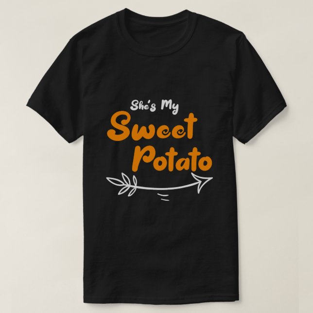 Camiseta Parejas que juegan con el Día de Acción de Gracias (Diseño del anverso)