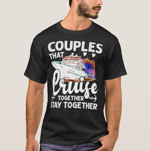 Camiseta Parejas que viajan juntas en cruceros entre esposo (Anverso)