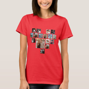 Camiseta Parejas Regalo El día de San Valentín Collage de f