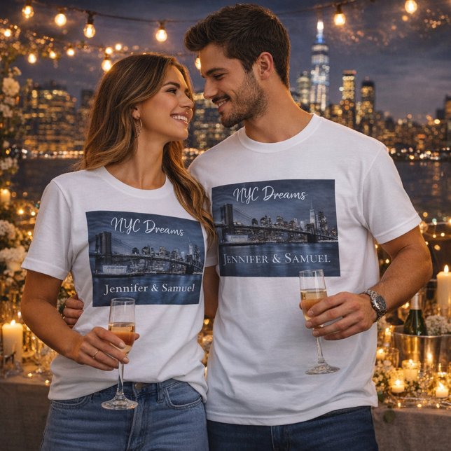 Camiseta Parejas Románticas de Sueños de NYC (Subido por el creador)