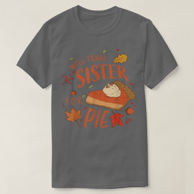 Camiseta Parentesco Irónico Compartirá A La Hermana Por Pie (Diseño del anverso)
