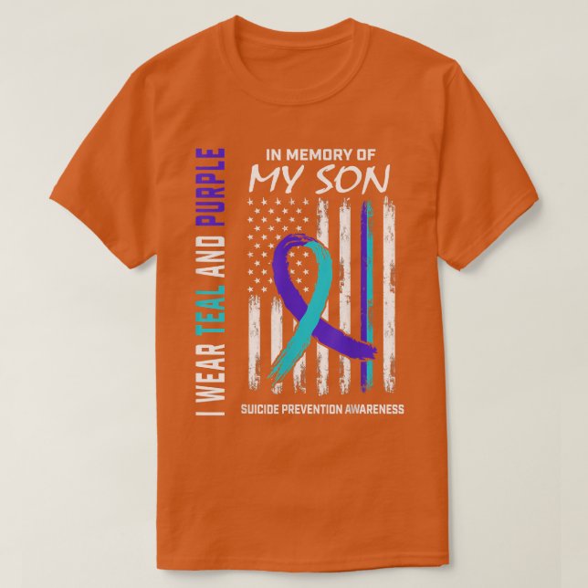 Camiseta Parents In Memory Of Son Suicide Awareness Prevent (Diseño del anverso)